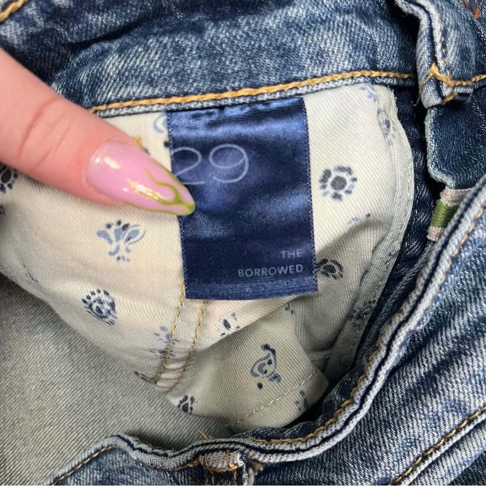 Anthropologie Blue Patchwork Boyfriend Jeans - Picture 8 of 10